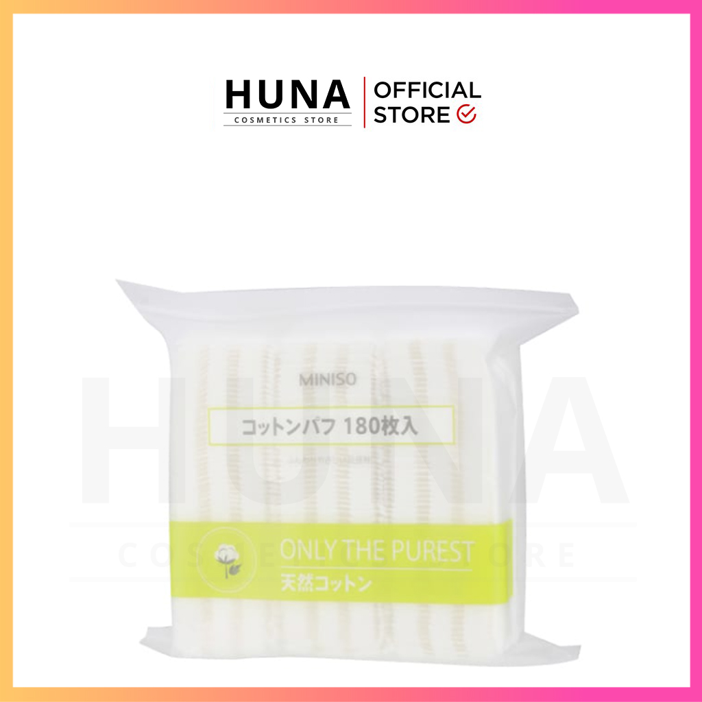 Bông Tẩy Trang Miniso Nhật Bản 180 Miếng