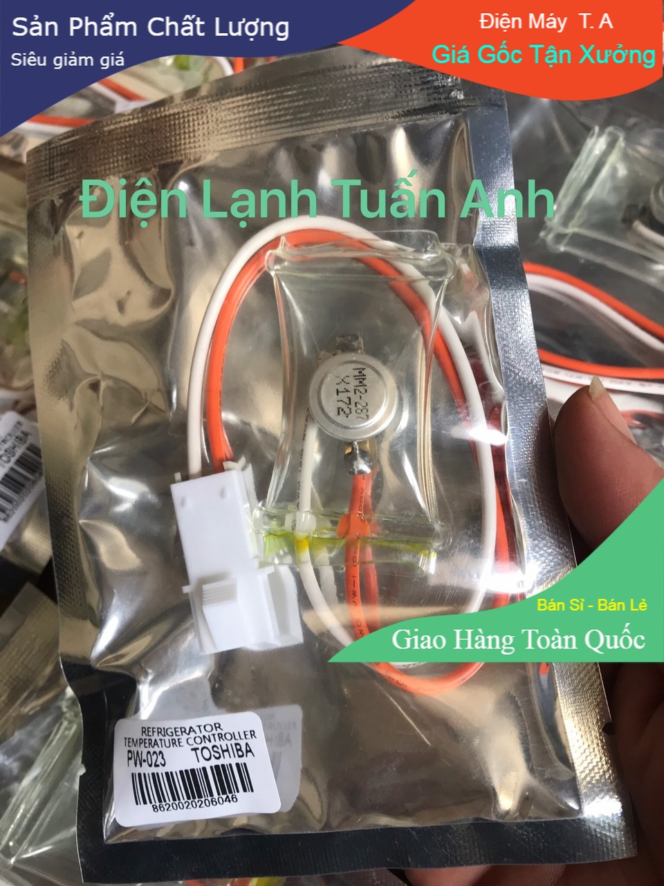 Combo 2 Con Cảm Biến Âm Tủ Lạnh Toshiba Chính Hãng - Sò Lạnh Toshiba Có Thương Hiệu - Rơ le Nhiệt ,Rơ le Xả Đá