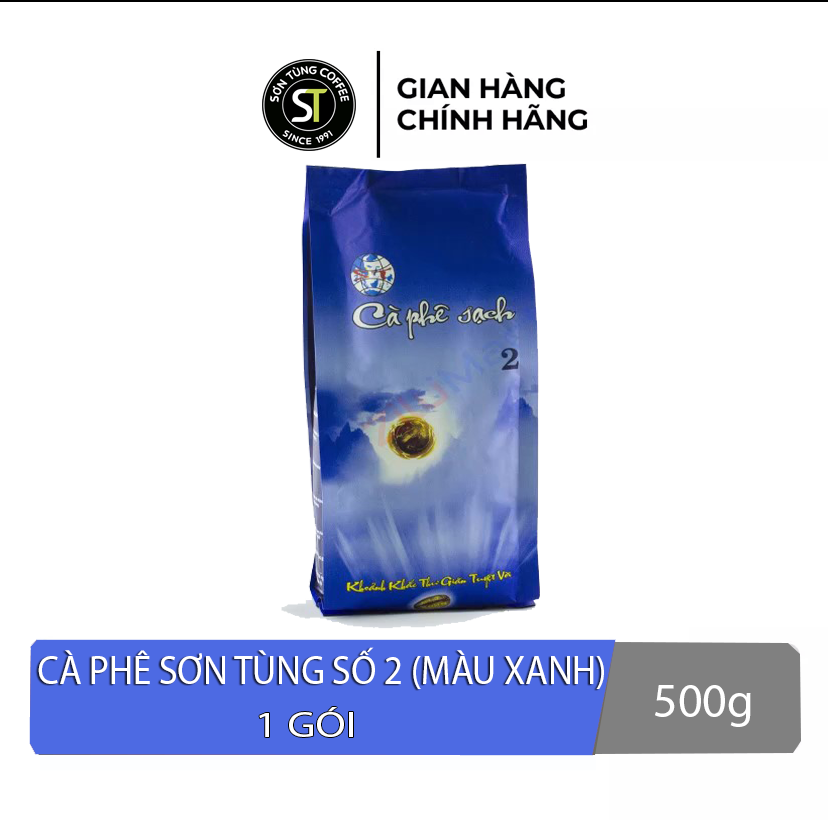 Cà phê sơn tùng số 2 xanh gói 500g