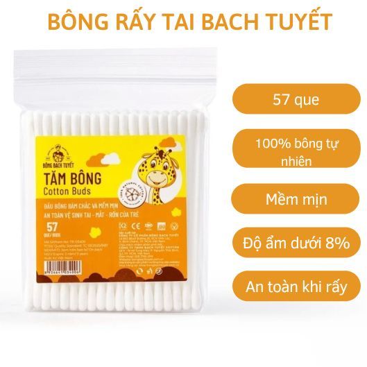Tăm bông Bạch Tuyết loại 57 que