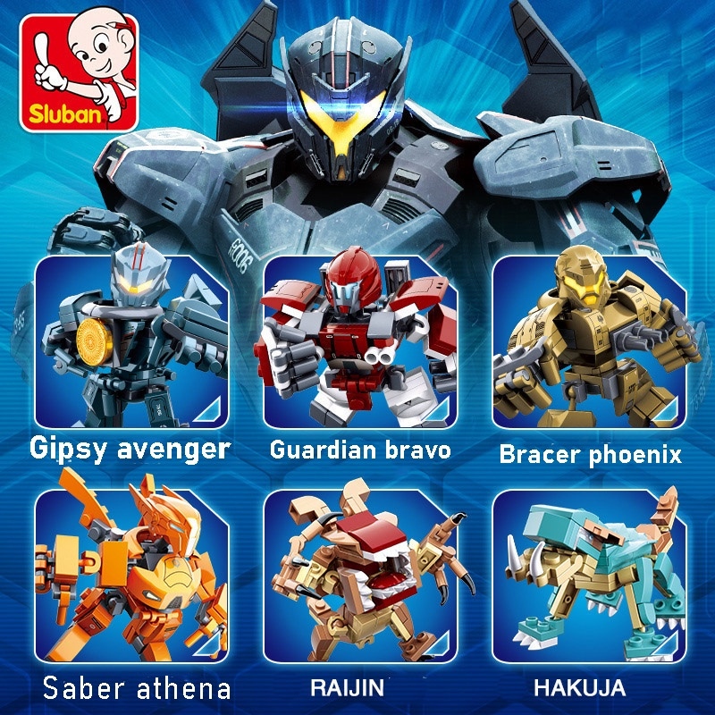 Mô hình lego mô hình đồ chơi lắp ráp nhân vật hoạt hình lego❆ mô hình bộ đồ chơi lắp ráp lego robot trong phim pacific rim non lego gipsy avenger xếp hình sluban