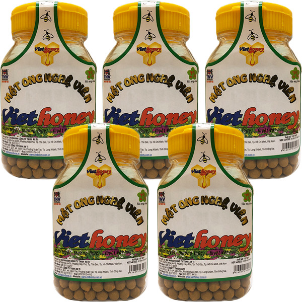 Bộ 5 hũ mật ong nghệ viên Viethoney 160g