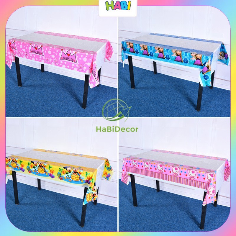 Khăn trải bàn sinh nhật caro, nhựa PVC không thấm nước, khăn làm phông nền chụp ảnh, làm thủ công