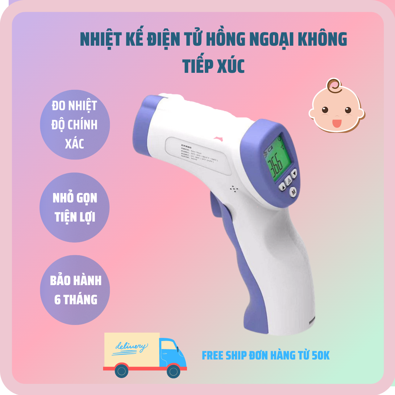 Nhiệt kế điện tử - Nhiệt kế đo trán DT-8826 hồng ngoại Fahrenheit độ C Nhiệt kế điện tử cầm tay CE .x.u.ấ.t. .k.h.ẩ.u.