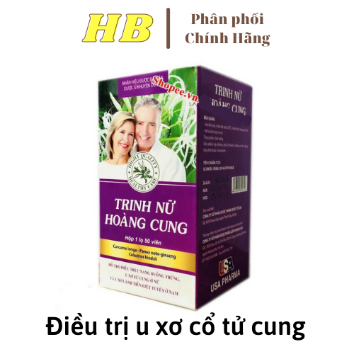 Trinh Nữ Hoàng Cung Hỗ trợ hết u xơ tử cung, u nang buồng trứng, u xơ tuyến tiền liệt lọ 50viên(Tím)
