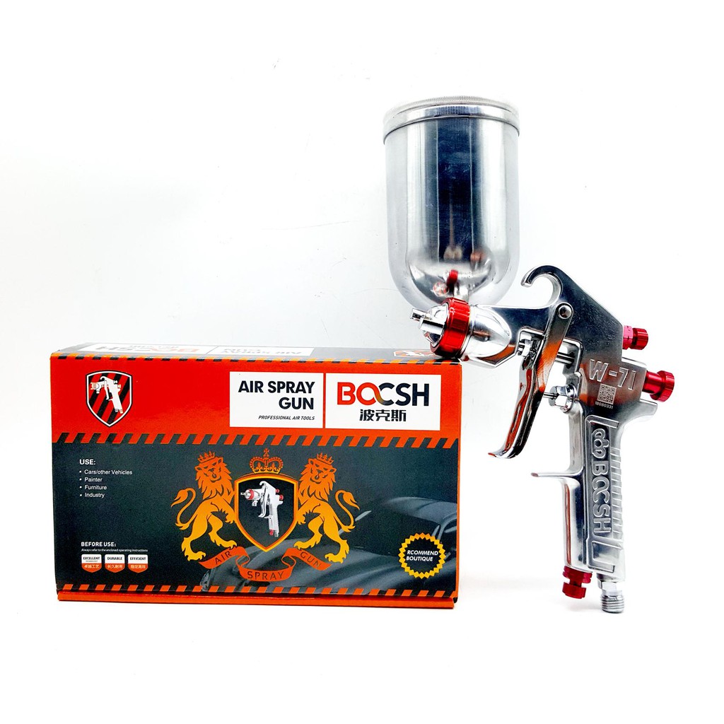 Súng phun sơn W71 BOSCH chính hãng sơn xe máy, ô tô , đồ gỗ, đồ mỹ nghệ, nội thất - Dùng cho máy nén khí
