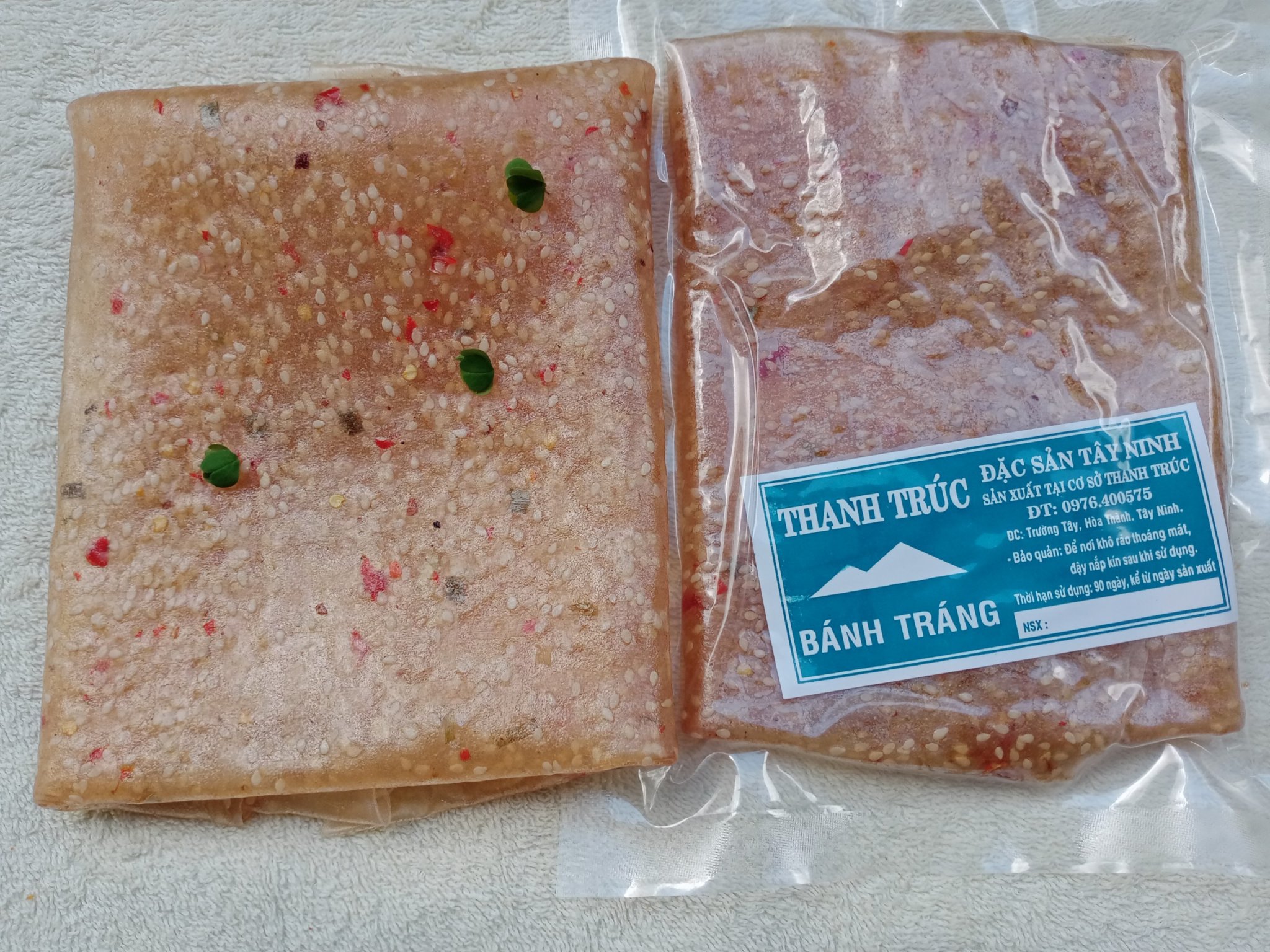 Bánh tráng dẻo me hút chân không
