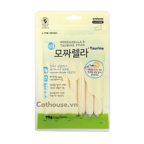 Xúc xích phô mai và taurine cho mèo meowow 70g