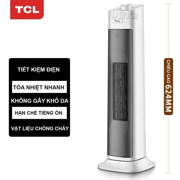 Quạt sưởi gốm cao cấp TCL, Đèn sưởi gốm TCL chính hãng - Làm ấm nhanh, tỏa nhiệt đều, xoay 120 độ