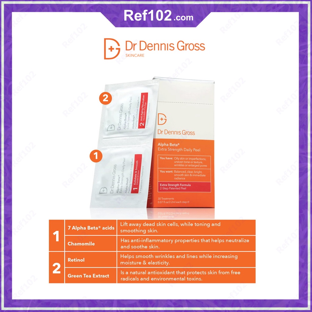 Miếng tẩy da chết hoá học Dr Dennis Gross Alpha Beta Extra Strength / Universal / Ultra Gentle Daily Peel