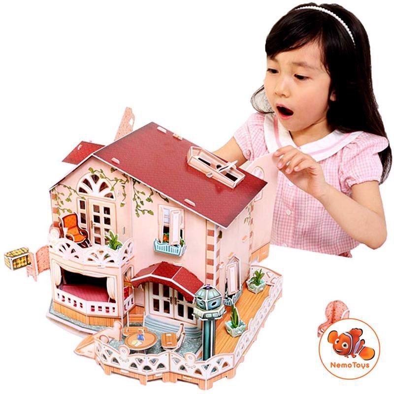 Mô hình giấy 3d cubicfun - holiday bungalow - p634h