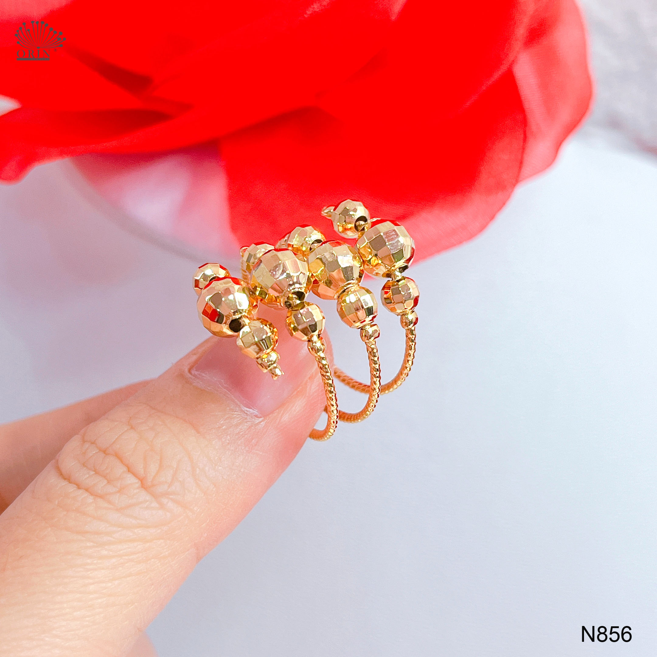 Nhẫn lò xo màu 18 bền màu thiết kế sang trọng Orin N856