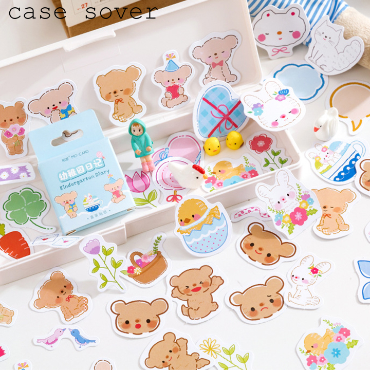 Hộp 45 Sticker Chủ Đề Kindergarten Diary Trang Trí Planner - Case Sover