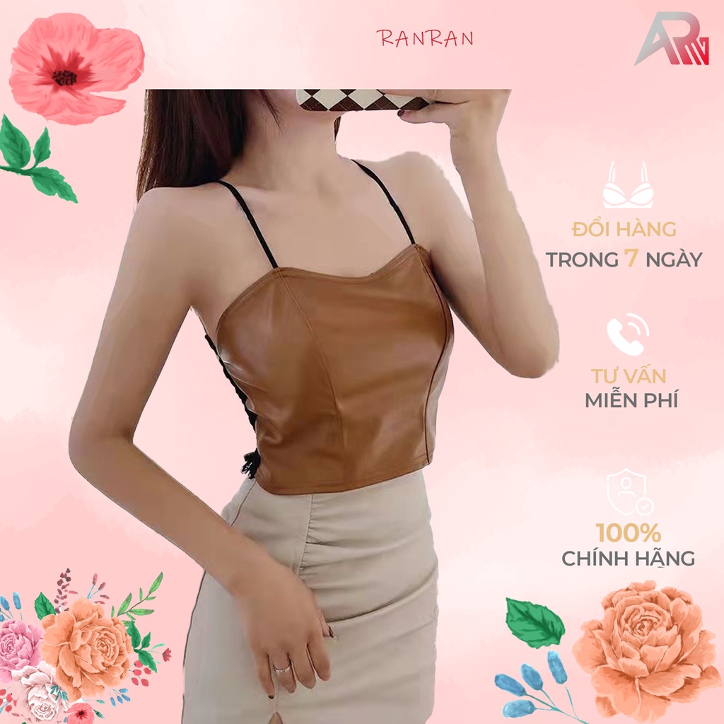 Áo bra 2 dây, áo lót nữ, áo bra 2 dây da pu sang chảnh hot trend chính hãng loại 1