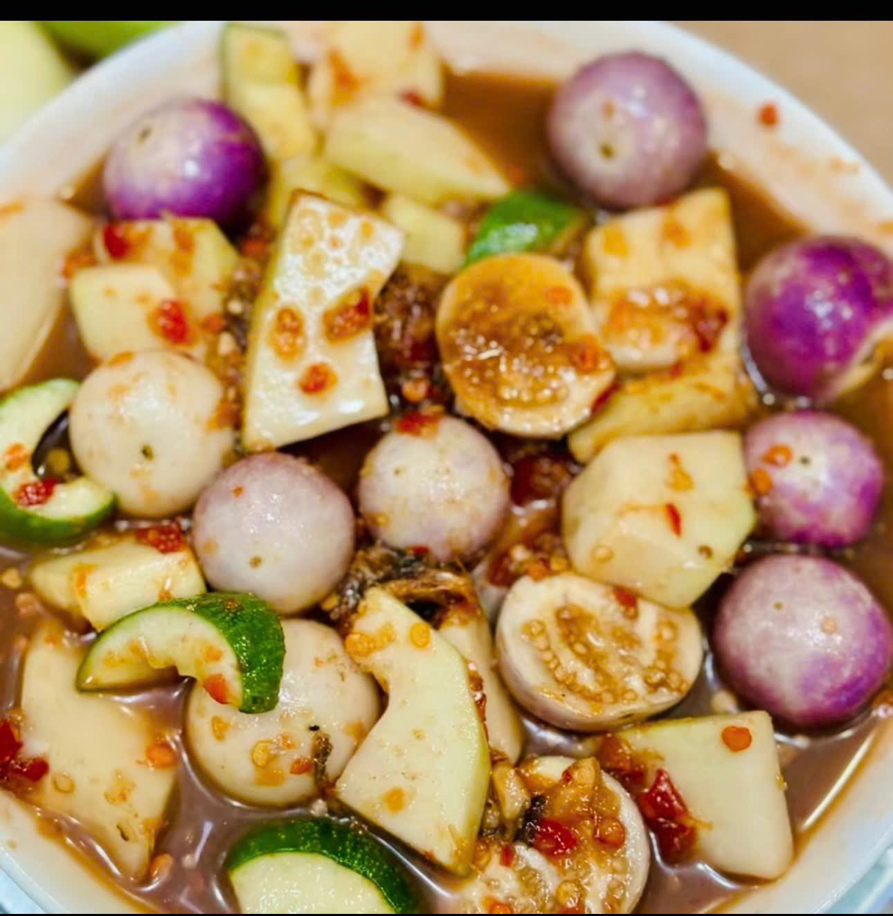 Mắm Trộn Dưa Cà ,Đu Đủ ,Siêu Ngon Chuẩn Vị Miền Trung Hủ 500g - 1KG ( mắm nêm miền trung,mắm mực,hành,tỏi,ớt,mắm cá cơm,mắm cái,mắm nhĩ)
