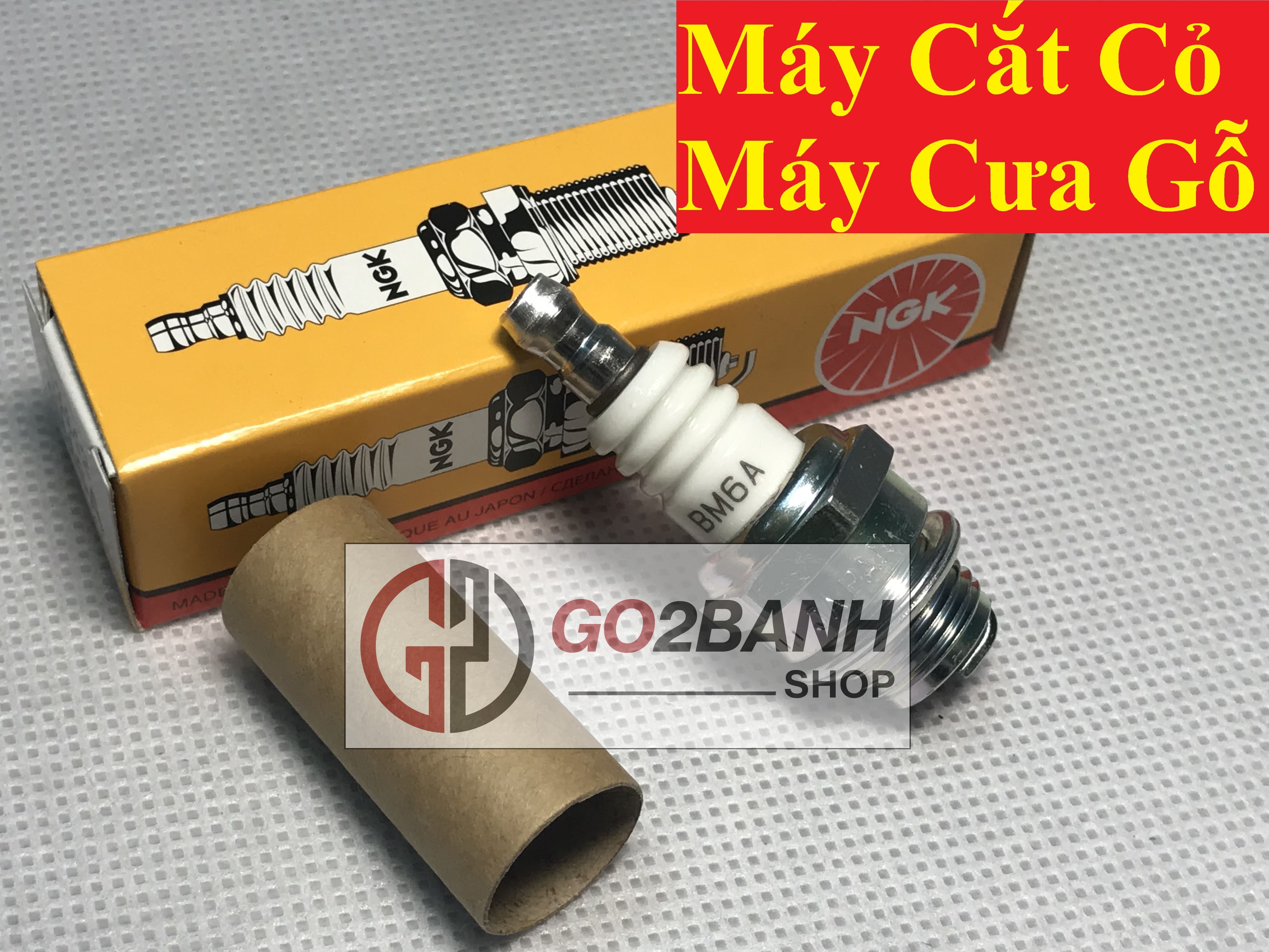 Bugi ngk bm6a cho máy cắt cỏ, máy cưa gỗ 2 thì - nhật bản