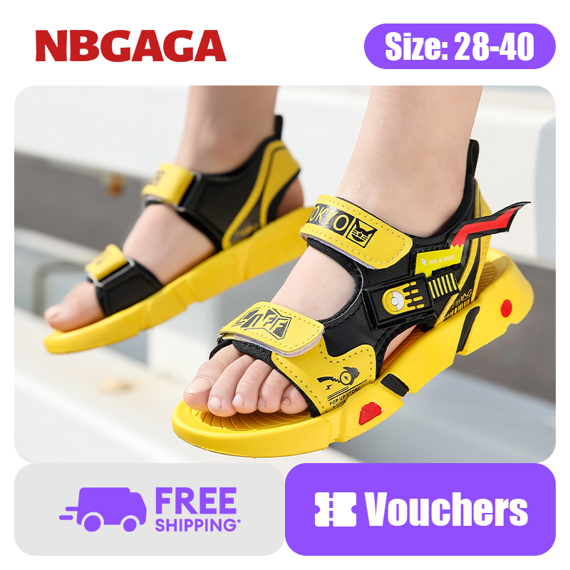 NBGAGA Trẻ Em Pikachu Xăng đan thể thao Cho Cậu Bé Và Cô Gái Trẻ Em Của điện hoạt hình thiết kế hình con chuột Giày nước Với Không-Trượt Duy Nhất Giày đi biển dã ngoại