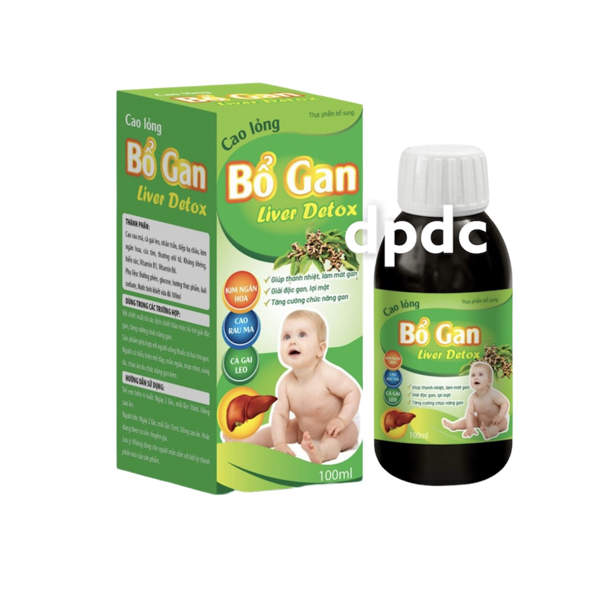 (Combo 02 hộp) Siro Bổ Gan Liver Detox Kim Ngân Hoa, Cao Rau Má, Cà Gai Leo, giúp thanh nhiệt, mát gan, giải độc gan, lợi mật.