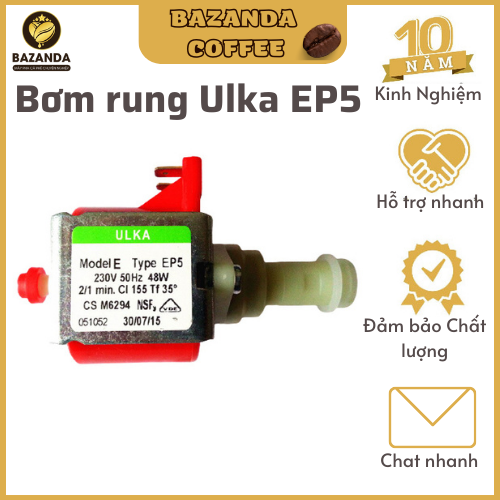 Bơm rung ULKA EP5 chuyên dùng cho máy pha cà phê loại nhỏ,Bơm điện tử cho máy pha cà phê Espresso