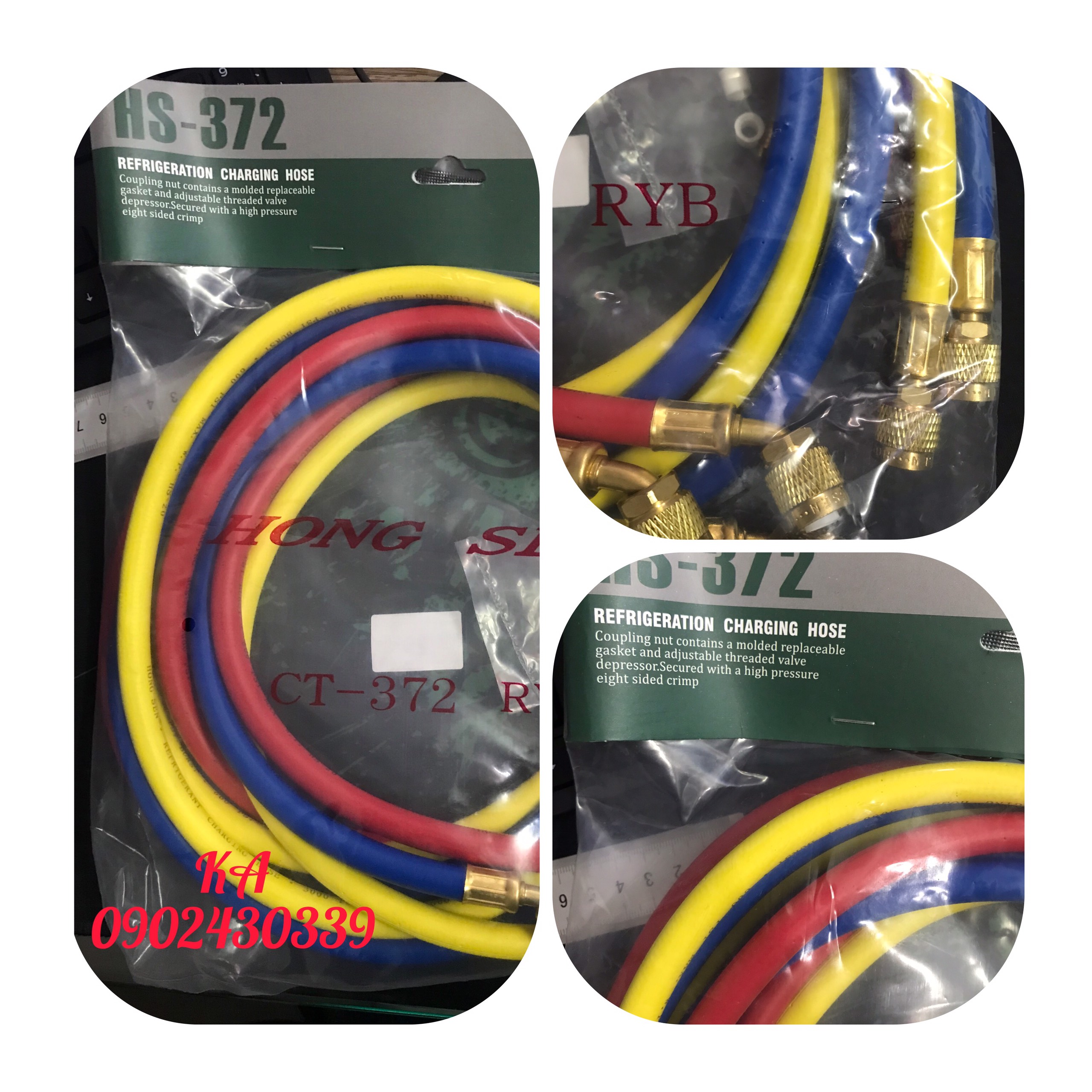 Dây sạc gas Honsen R22 1.8m ( Bộ 3 dây ), Dây nạp Gas