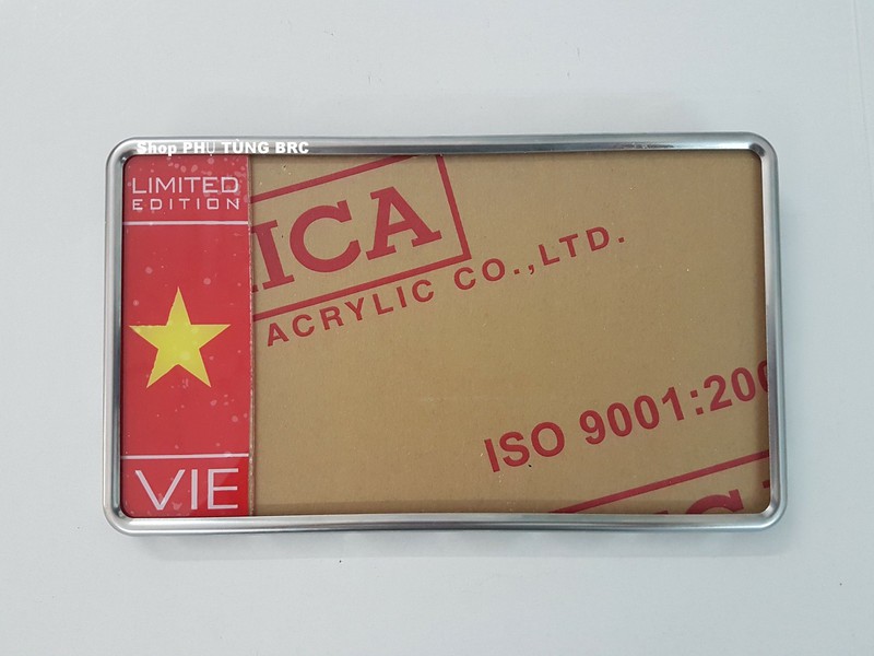Biển số inox loại dài.