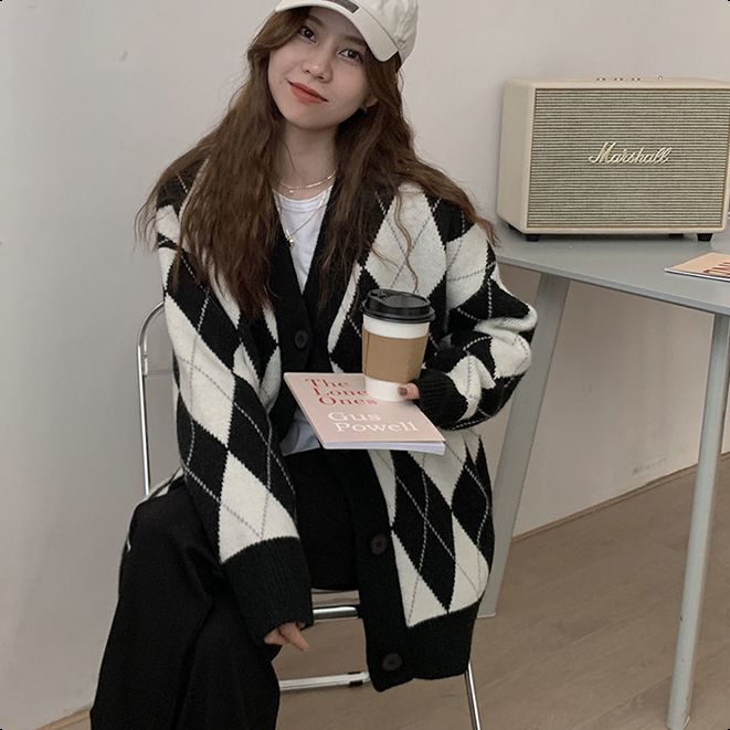 Áo Khoác Cardigan Len Dệt Kim Cổ Tim Phối Nút Phong Cách Hàn Quốc Cardigan Mỏng Siêu Đẹp