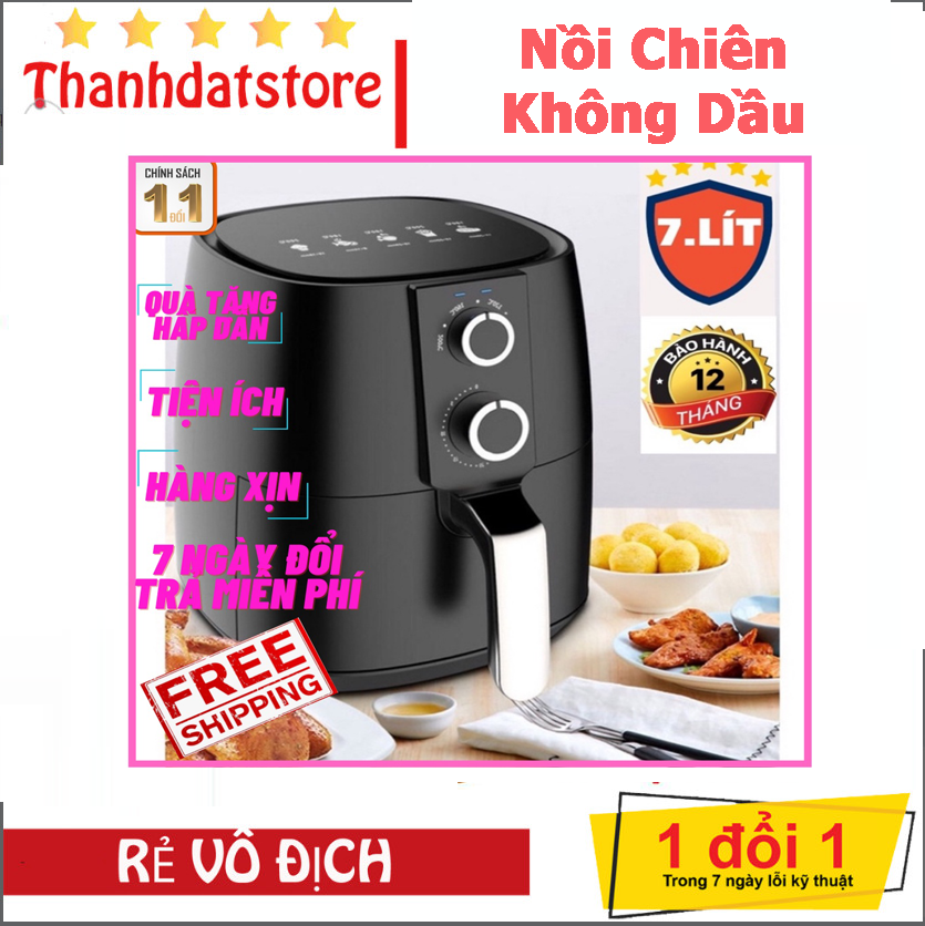 Nồi Chiên Không Dầu dung tích 6.5L - 7L - 8L , - BẢO HÀNH 1 NĂM, noi chien không dầu, nôi chiên không dầu, nôi chien không dầu, noi chien ko dầu, air fryer, lò chiên không dầu, nồi chien không dầu, lò nướng không dầu noi chien khong da