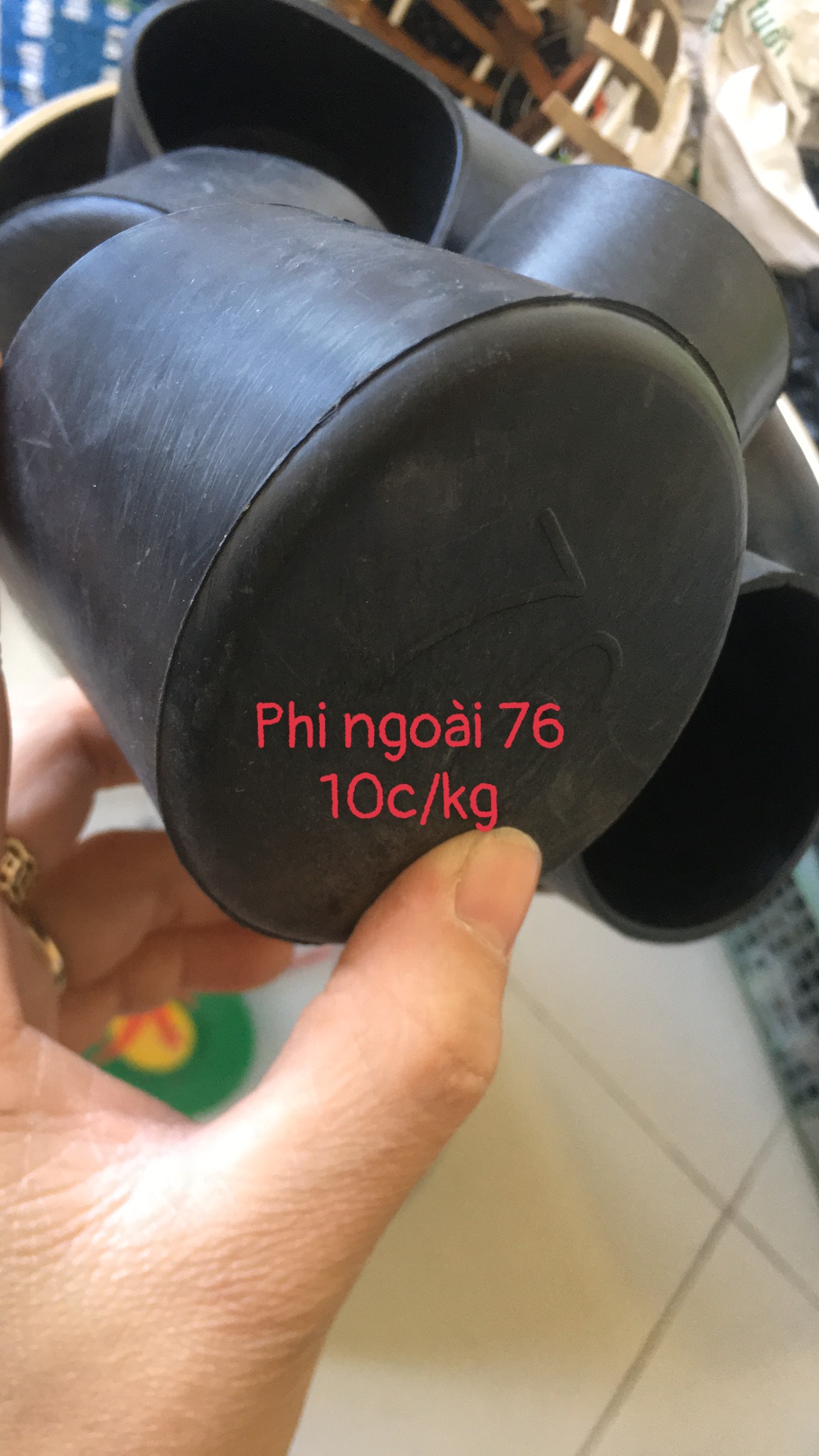Chụp ngoài, bọc ngoài chân phi 76 núm chụp cao su, nút cao su tròn ống hộp, nắp chụp ống sắt