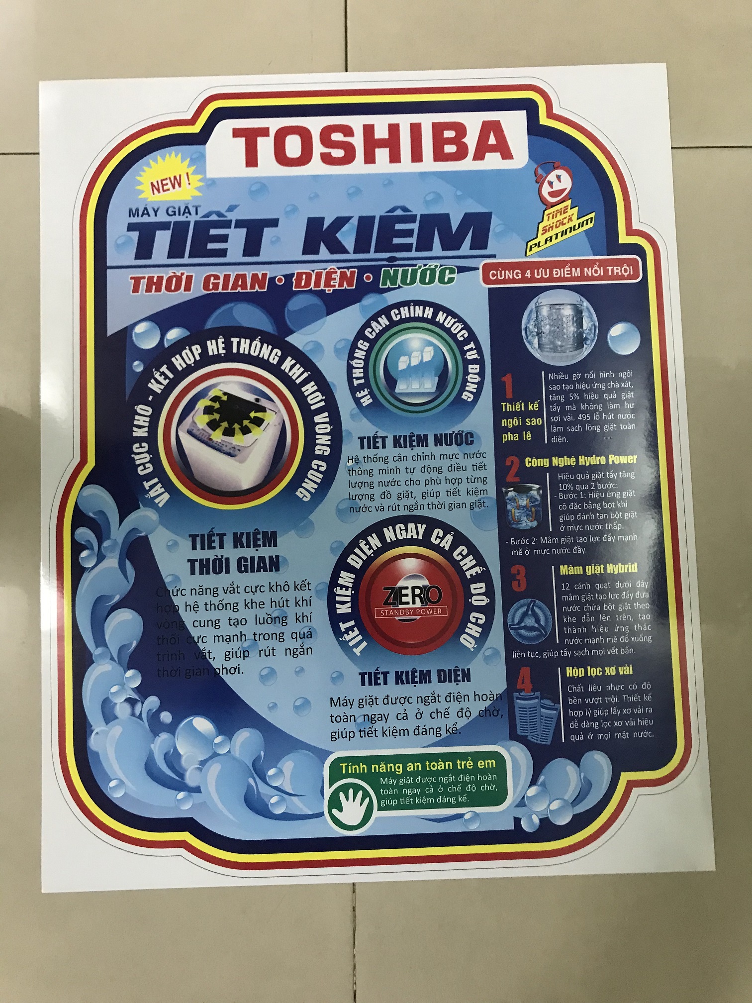 Combo 10 tem dán máy giặt Toshiba/ Combo 10 miếng dán máy giặt Toshiba