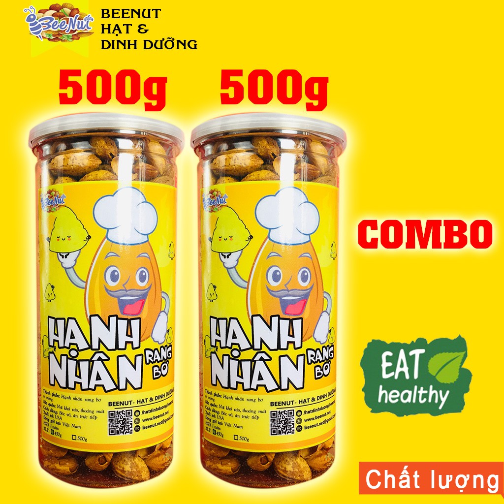 Hạnh nhân rang bơ , hạt hạnh nhân rang bơ vỏ mỏng hạt dinh dưỡng beenut