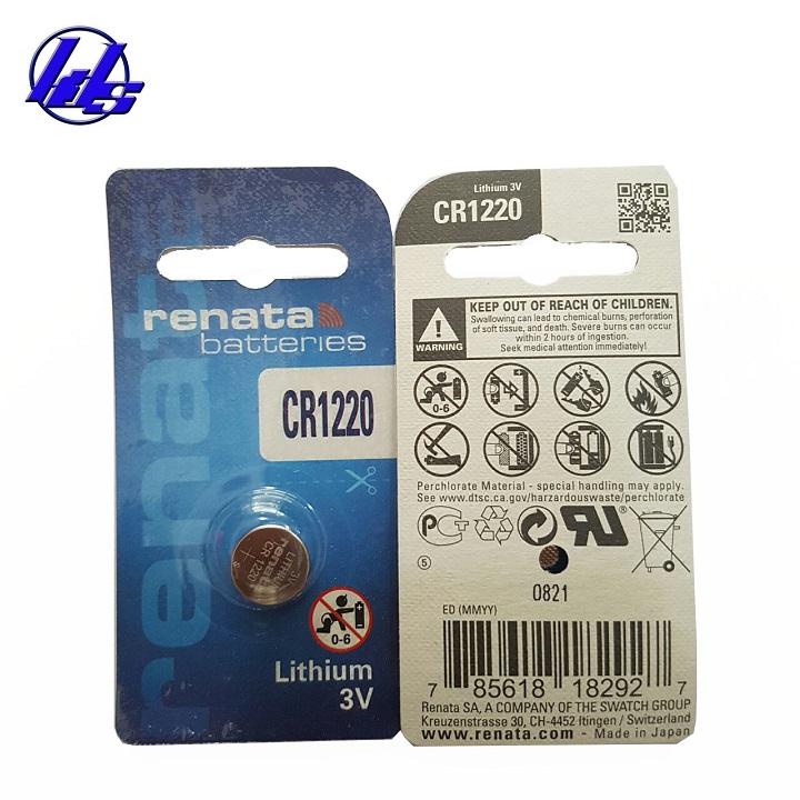 Pin CR1220 Renata lithium - Vỉ 1 viên