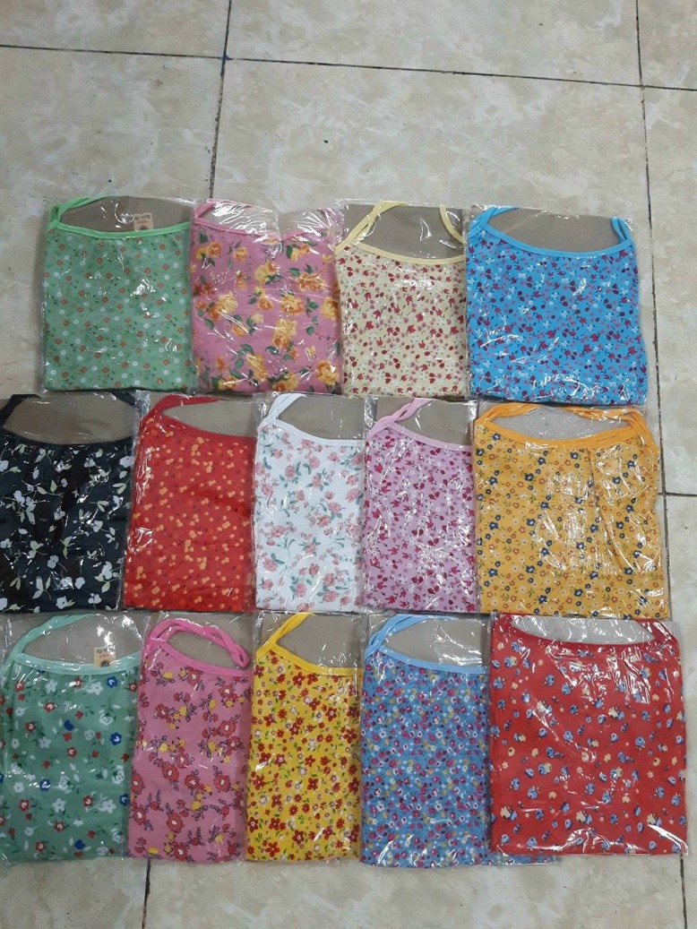 Đồ Bộ Ngắn 2 dây Phối Tầng Chấm Bi ,bông Siêu Xinh Chất Vải Mềm Mịn không nhănThoáng Mát GIAO GIỐNG MÀU BÔNG NGẪU NHIÊN