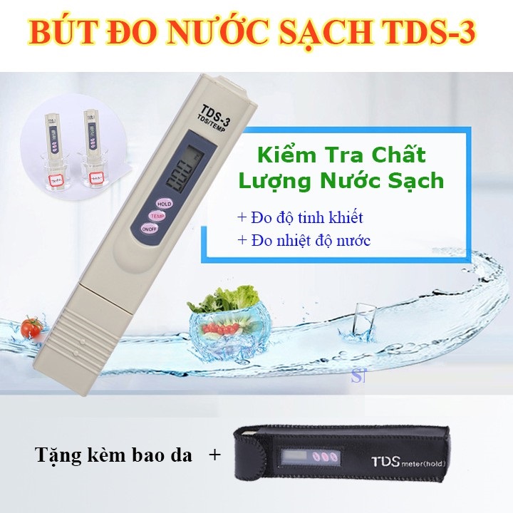 Bút thử chất lượng nước M&MPRO TDS , TDS ... - Thời Đại Mới Bút thử nước sạch, Kết hợp với Bút đo nồng độ Ph, kiểm tra độ mặn cơ bản của nước tưới cây sản phẩm cao cấp