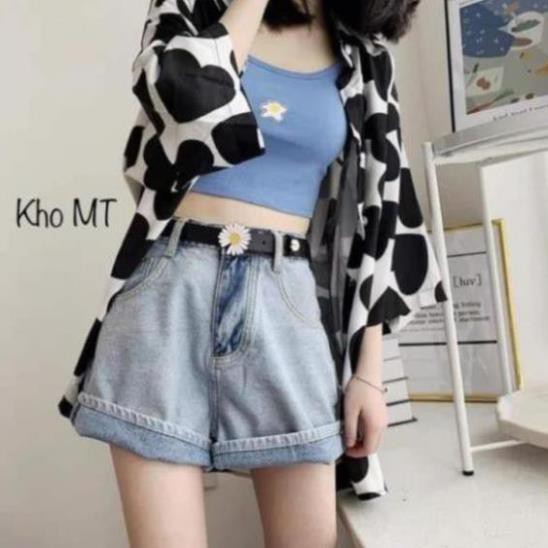 Thắt lưng hoa cúc dây nịt 2 hoa cúc