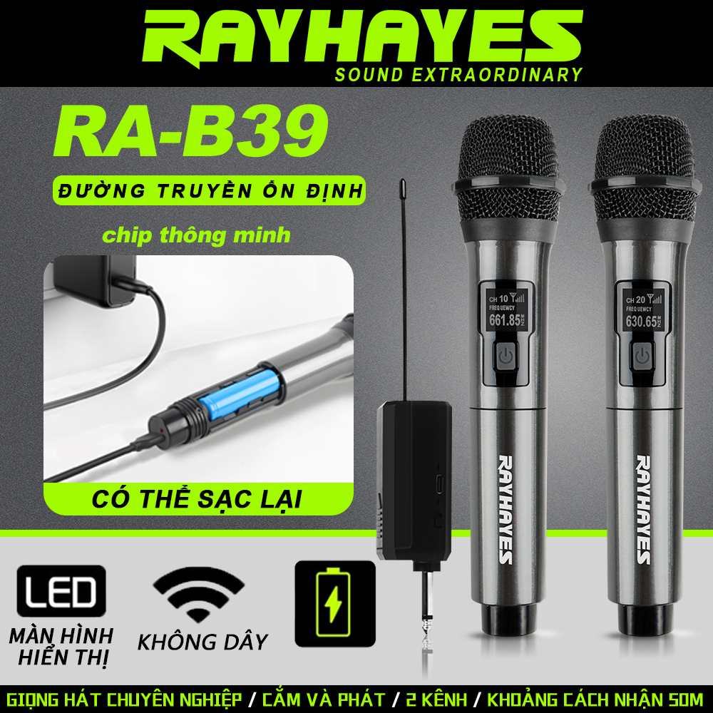 Micro Không Dây Chuyên Nghiệp UHF Bluetooth Micro Năng Động Có Thể Sạc Lại Cầm Tay Cho Karaoke