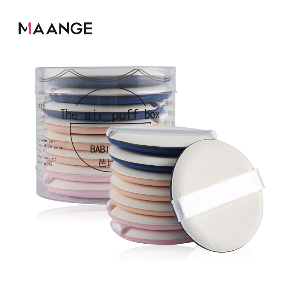 MAANGE Set 8 mút trang điểm hình tròn dùng tán kem nền mịn màng
