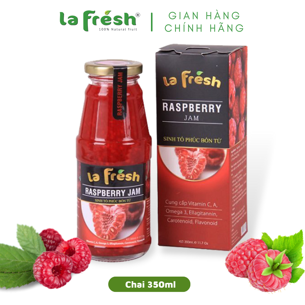 Sinh tố phúc bồn tử lafresh đà lạt chai thủy tinh 350ml