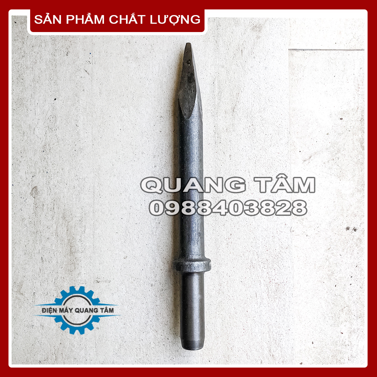 Mũi Đục Phá Bê Tông Phi 24 x 25 x 300mm dùng cho Máy Búa Đục Hơi G10 G11 G15