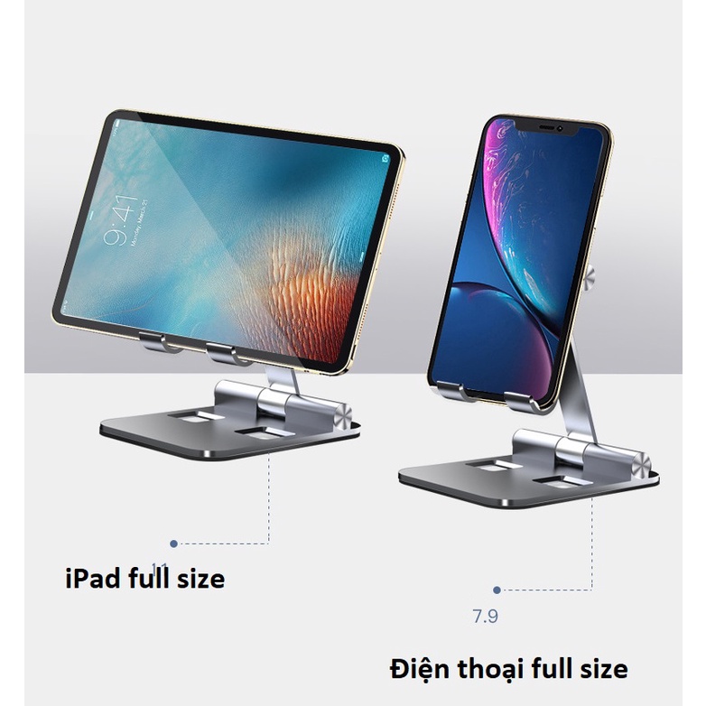 Giá đỡ đỡ điện thoại ipad máy tính bảng m54, mt134, mt135, p47, p15 cao cấp độ tablet stand nhôm
