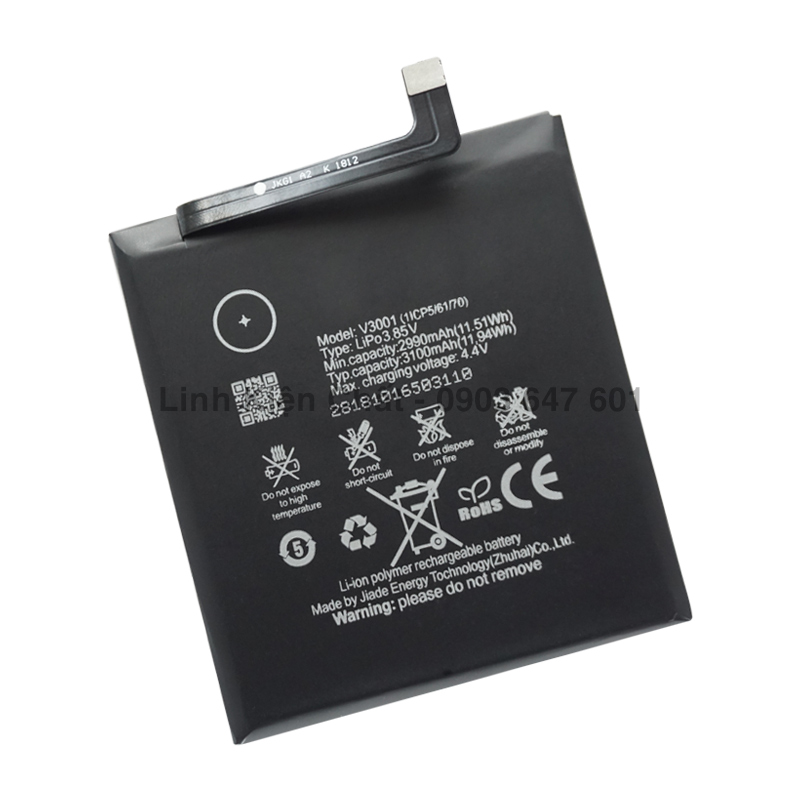 Pin cho vsmart active 1 pq6001 3100mah zin - hàng nhập khẩu