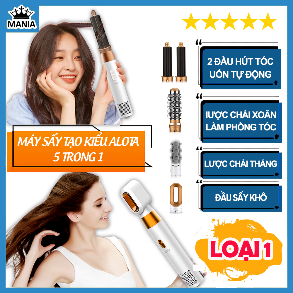 Máy sấy tóc tạo kiểu ACHITA S05 5 trong 1 thoải mái sấy tóc và tạo kiểu cực nhanh, an toàn, máy sấy tóc mini bảo hành 6 tháng - Shop MANIA