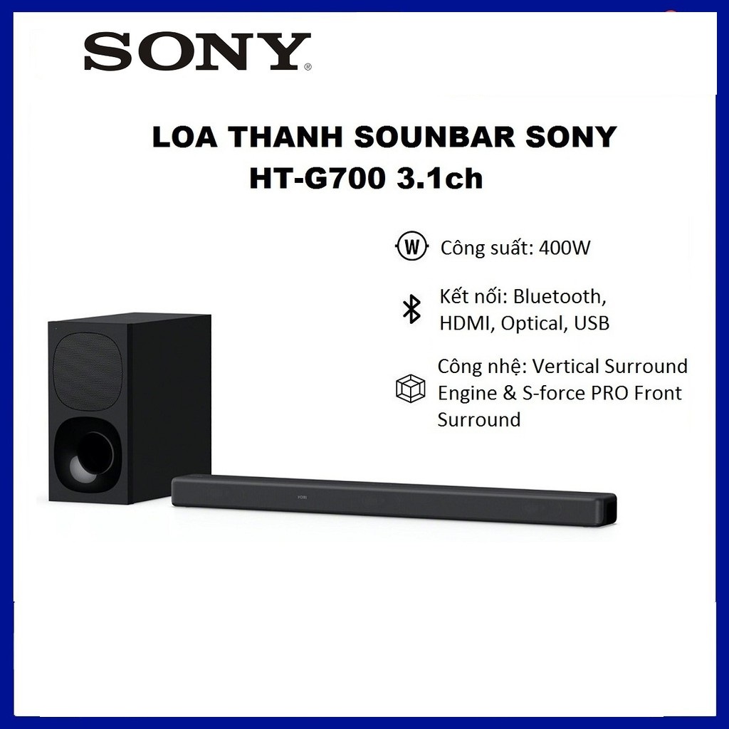 Loa thanh sony 3.1 ht-g700 - hàng chính hãng sony, bh 12 tháng toàn quốc