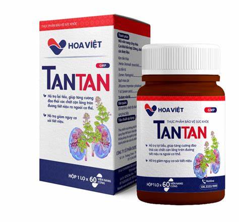 Viên sỏi Tan Tan Hoa Việt thảo dược giảm nguy cơ sỏi thận sỏi tiết niệu giảm viêm đường tiết niệu hộp 60 viên