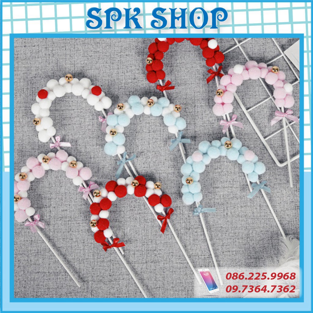 Vòm Bông Trang Trí- Trang trí bánh sinh nhât bánh kem - SPK Shop