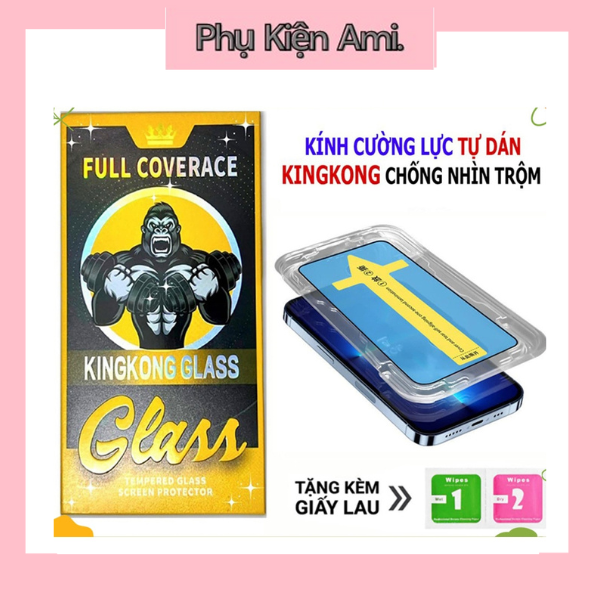 [Combo 3 kính tặng 1 kính ] Kính Cường Lực I phone Chống Nhìn Trộm WK Khung Tự Dán Full Màn ip 7plus 8plus xsmax xs X promax 11 12 13 14 pro max