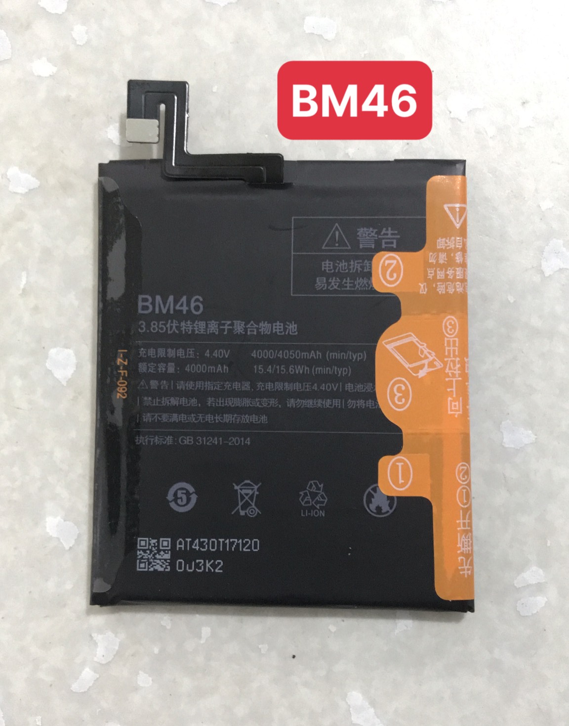 Pin xiaomi redmi note 3 / bm46 / pin zin dung lượng 4000/4050mah