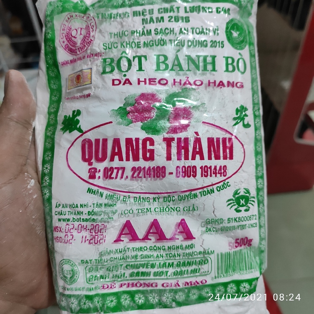 Bột gạo bánh bò Quang thành gói 500g