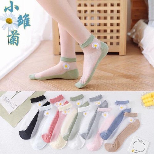Combo 10 đôi tất,vớ hoa cúc lưới mùa hè