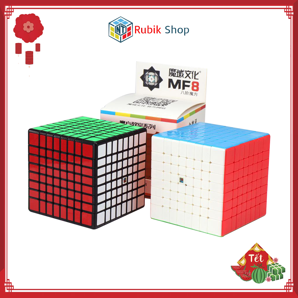 [Hoàn tiền 10%]Rubik 8x8x8 MoFangJiaoShi 8x8 MF8 stickerless, Meilong 8x8x8 Stickerless & QiYi 8x8x8 Stickerless 2021