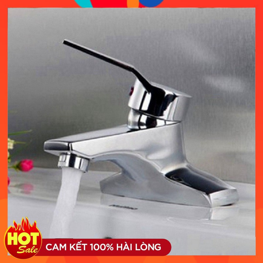 Vòi chậu rửa mặt  Vòi lavabo nóng lạnh cao cấp SNL27 tặng kèm đôi dây cấp nước inox